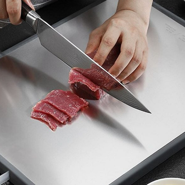 고급 스텐 도마 위생 스테인레스 도마 주방용 칼질 안전 양면 - 상품 이미지