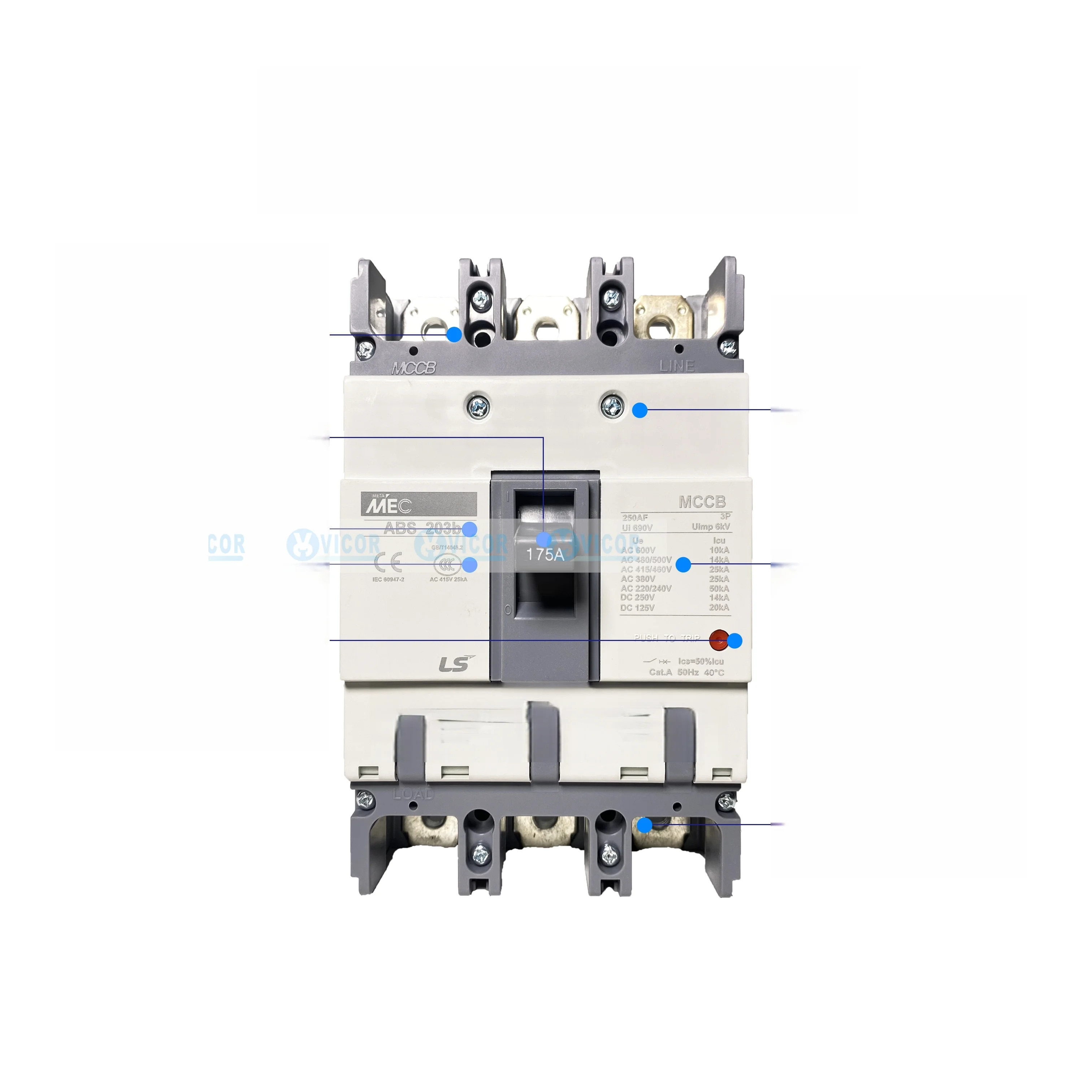 LS전기 MEC ABS203b 3P 4P 100A 125A 150A 175A 200A 225A 250A