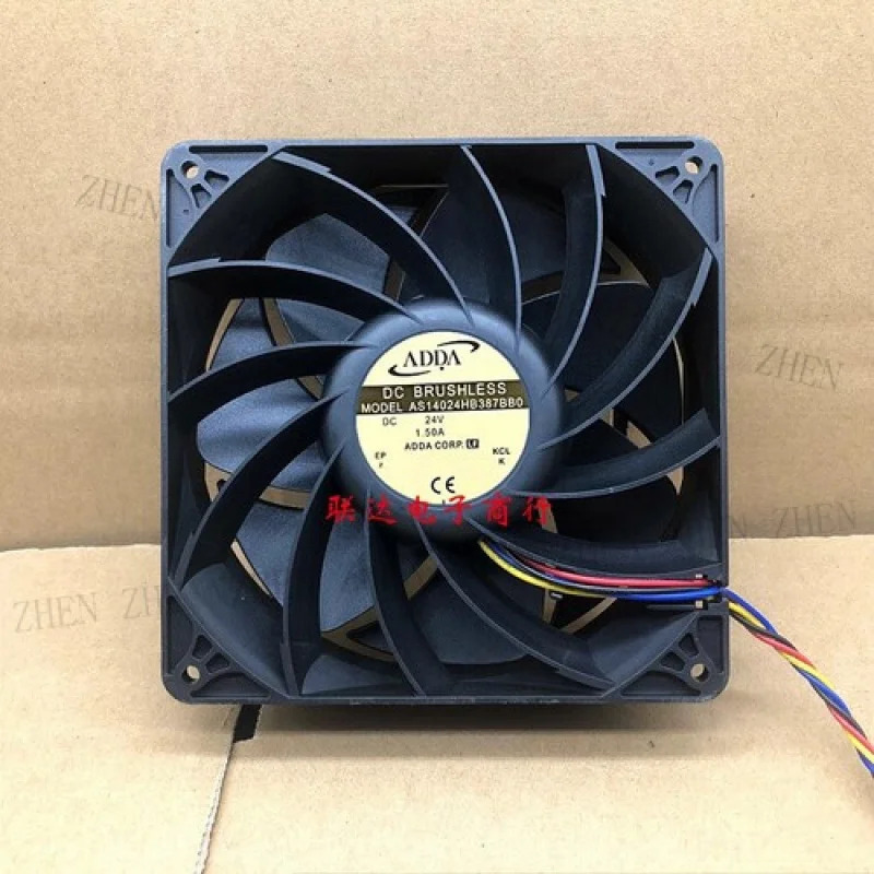 Y FOR AS14024HB387BB0 DC24V 1.5A 4-와이어 PWM 14038 14CM 냉각팬