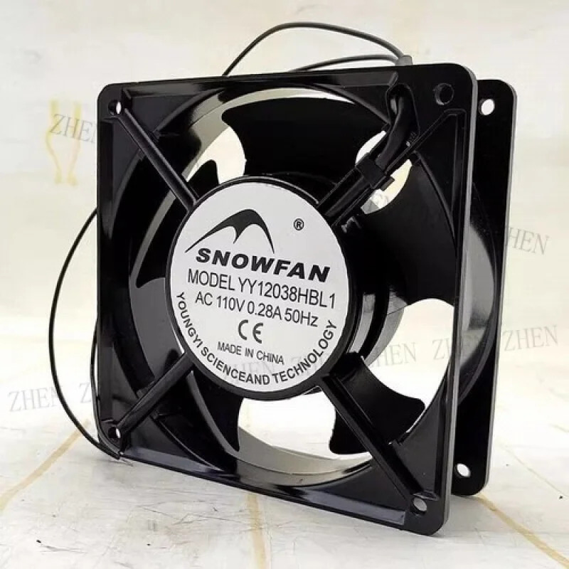 Y for SNOWFAN YY12038HBL1 AC110V 0.28A 12038 12cm 2선식 냉각팬
