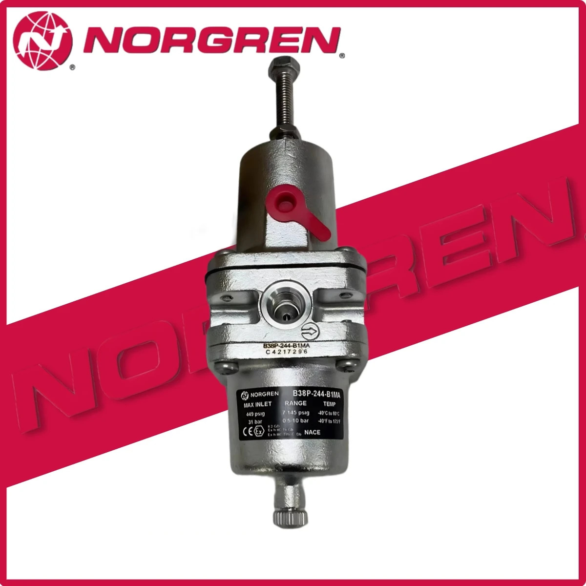NORGREN B38P-444-B1MA/644/844/244/344 스테인레스 스틸 압력 조절 밸브 여과 차압