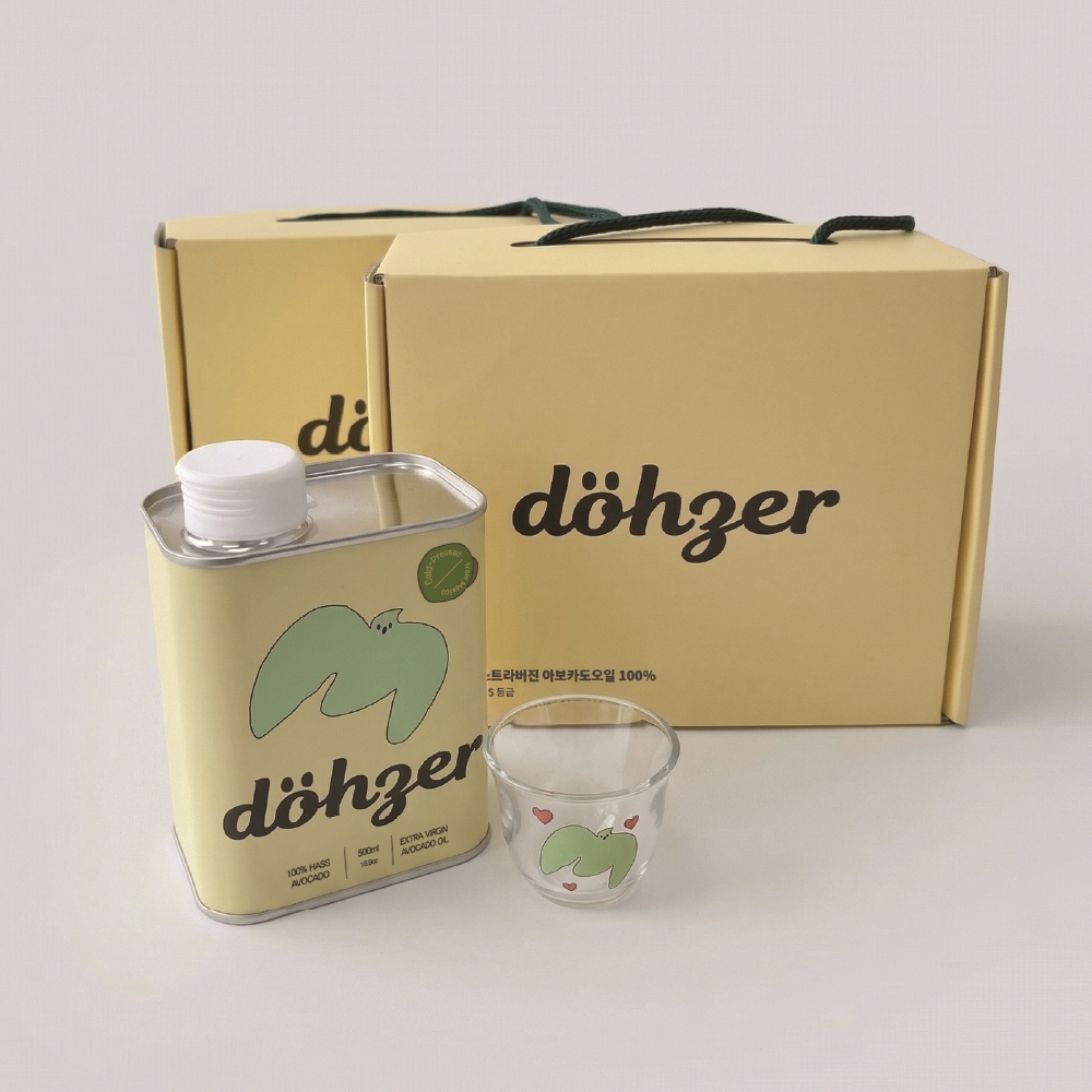 도저 엑스트라버진 아보카도오일 샷잔 선물세트 500ml, 2개 - 상품 이미지