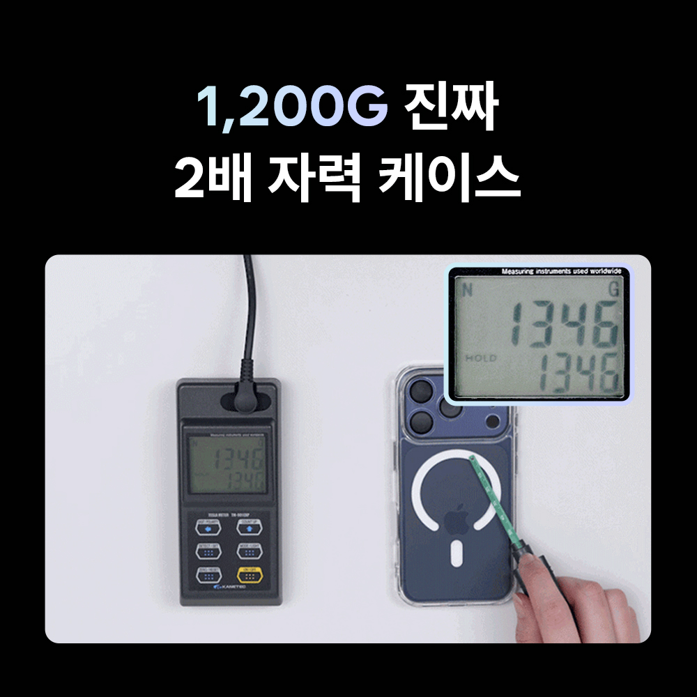 맥앤블랙 2배자력 맥세이프 케이스 범퍼 에버클리어 투명, 아이폰14 프로 이미지 2