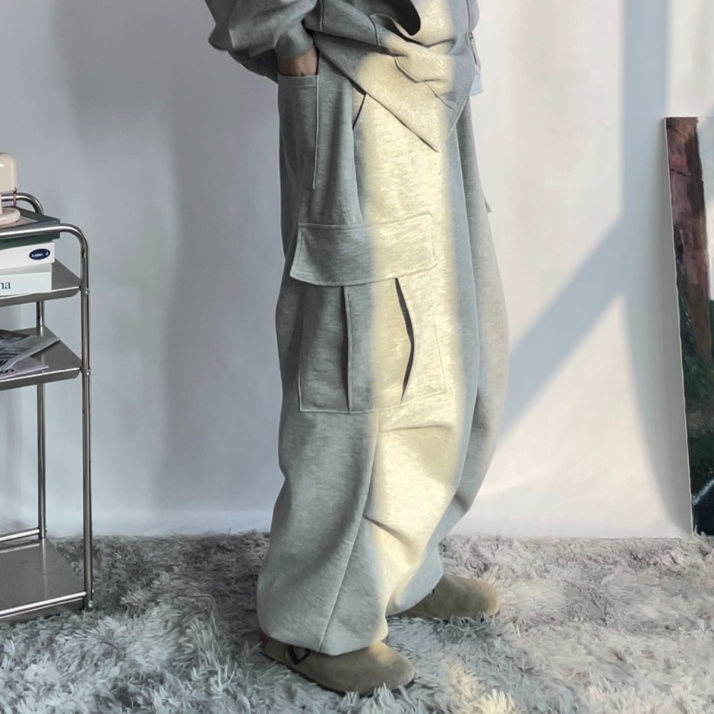 퍼티그팬츠 파라슈트팬츠 와이드 벌룬 조거 사계절 남자 카고바지 - 상세 이미지 5