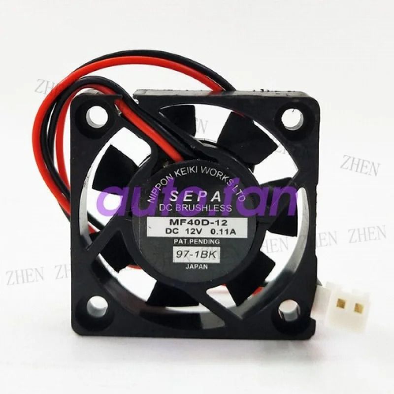 Y For SEPA MF40D-12 12V 0.11A 4CM 4010 2선식 냉각팬