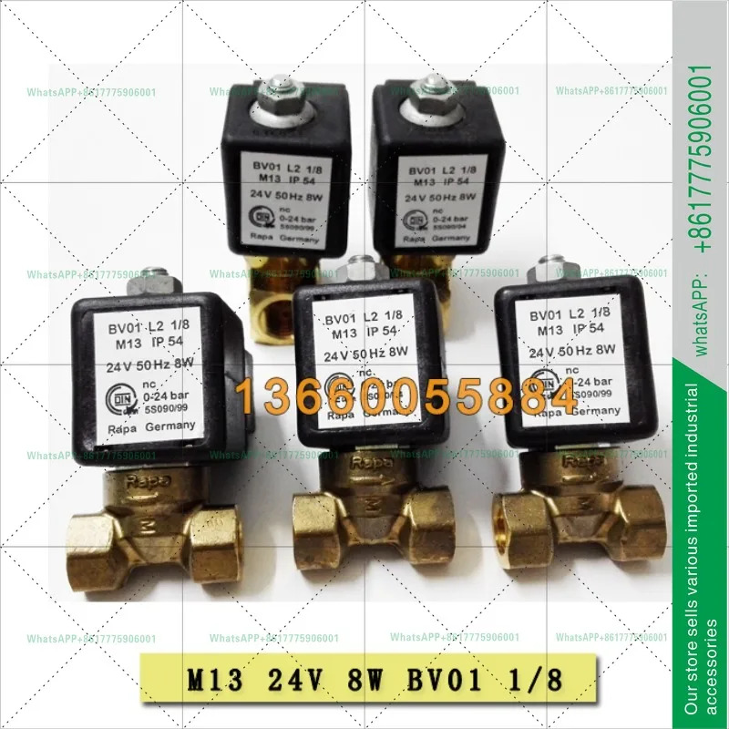 솔레노이드 밸브 RAPA M13 24V 8W BV01 L2 1/8 0-24bar 코일 바디