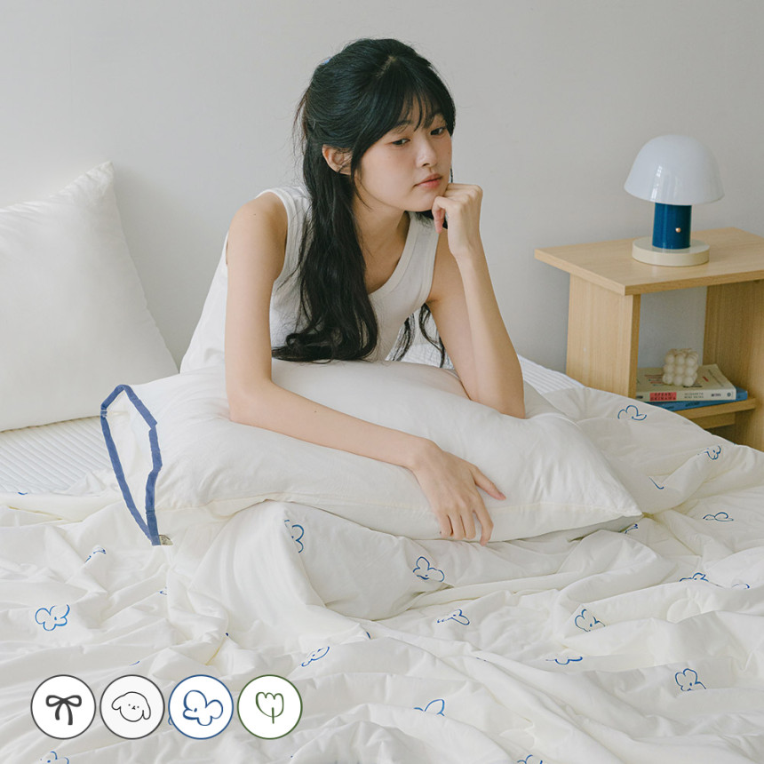 [네이버단독] 바자르 이불 냉감 시즈닝 소프트 양면 여름 차렵이불 SS