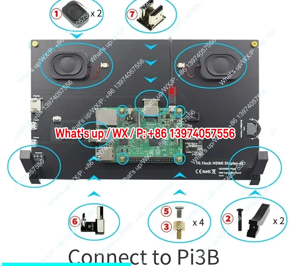 Lvds 10.1인치 LCD 10인치 IPS 모듈 3 키트 모델 B 3b 터치 스크린 디스플레이