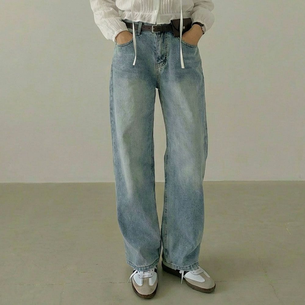 키작녀청바지 세미와이드청바지 세미와이드데님 이미지 6