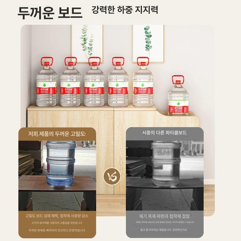 침대헤드선반 원목 벽보드 프레임 머리판 수납 협탁 상단 [양면 더블 서랍] 100cm 조립형 - 상세 이미지 3