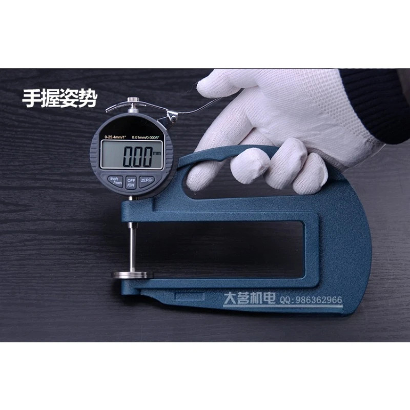 디지털 두께 게이지 0-25MM x 0. 01 목 깊이 120MM 측정 헤드 30MM 스펀지
