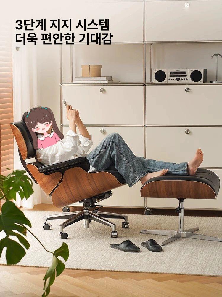 사장님 의자 가죽 중역의자 사무실 서재 컴퓨터 회장용 체어 - 상세 이미지 3