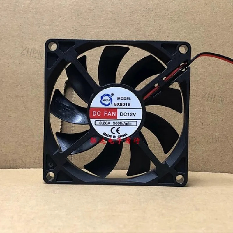 Y GX8015 DC12V 0.20A 80x80x15MM 8CM 2선식 냉각팬용