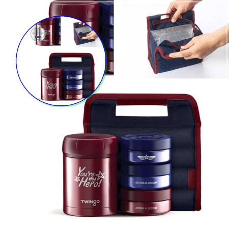 쌍문상회 협력사 쌍문상회 주방용품 보온도시락 밥통 죽통 1mm 초박진공설계 1140m 세트