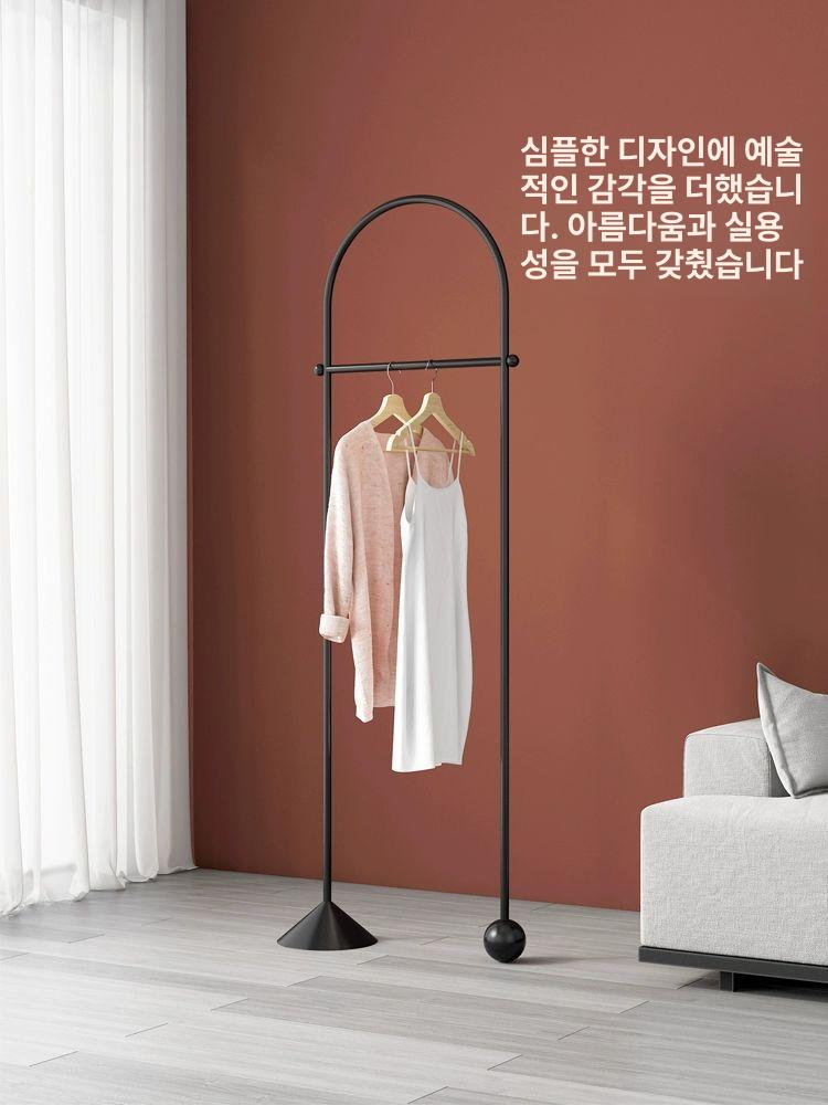 코트 옷걸이 수직 아치형 의류 실내 긴옷 행거 옷장 매장 스탠딩 이동식 수납 - 상세 이미지 3