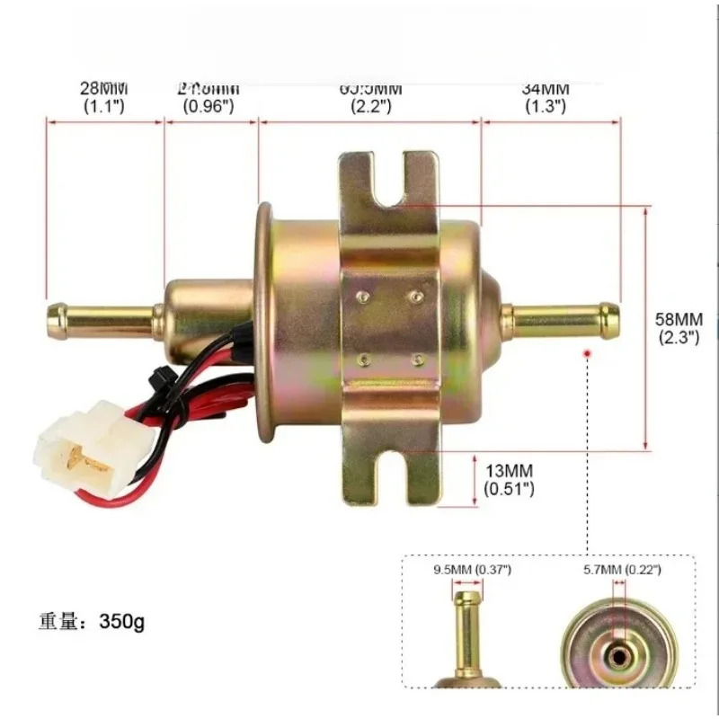 12V 전기 펌프 가솔린 6 볼트 범인라저압 HEP-02A 1pcs