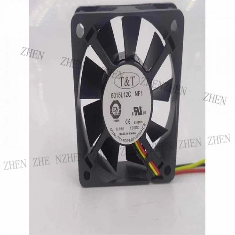 Y 6015L12C NF1 DC12V 0.15A 6CM 6015 3선식 냉각팬