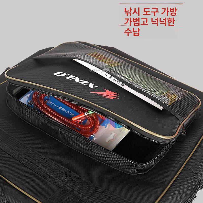 낚시의자가방 섬낚시 소좌대 다용도 접이식 보조가방 블랙 카키그린 2단 소형 이미지 6