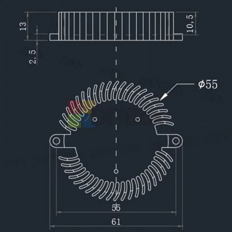 Y for DC5V/12V 알루미늄 방열판 팬 냉각팬 컴퓨터 케이스 쿨러 XH2.0 4300RPM
