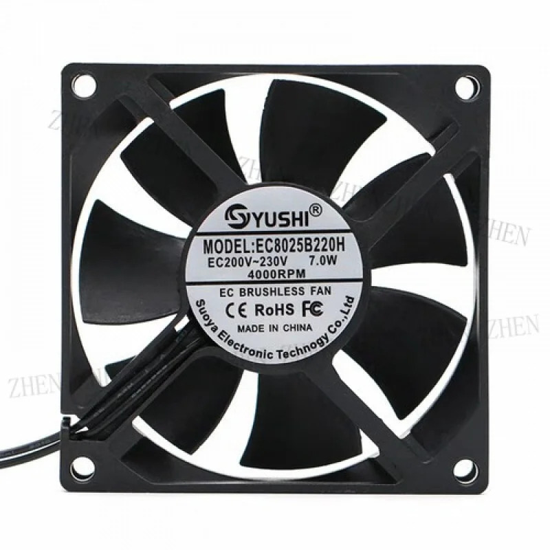 Y YUSHI 팬EC8025B220H EC200-230V 8025 8cm 2선식 냉각팬