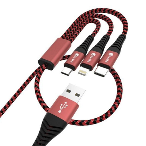 멀티 usb 충전 케이블 급속 고속 충전 케이블 3in1 스마트폰 - 상품 이미지