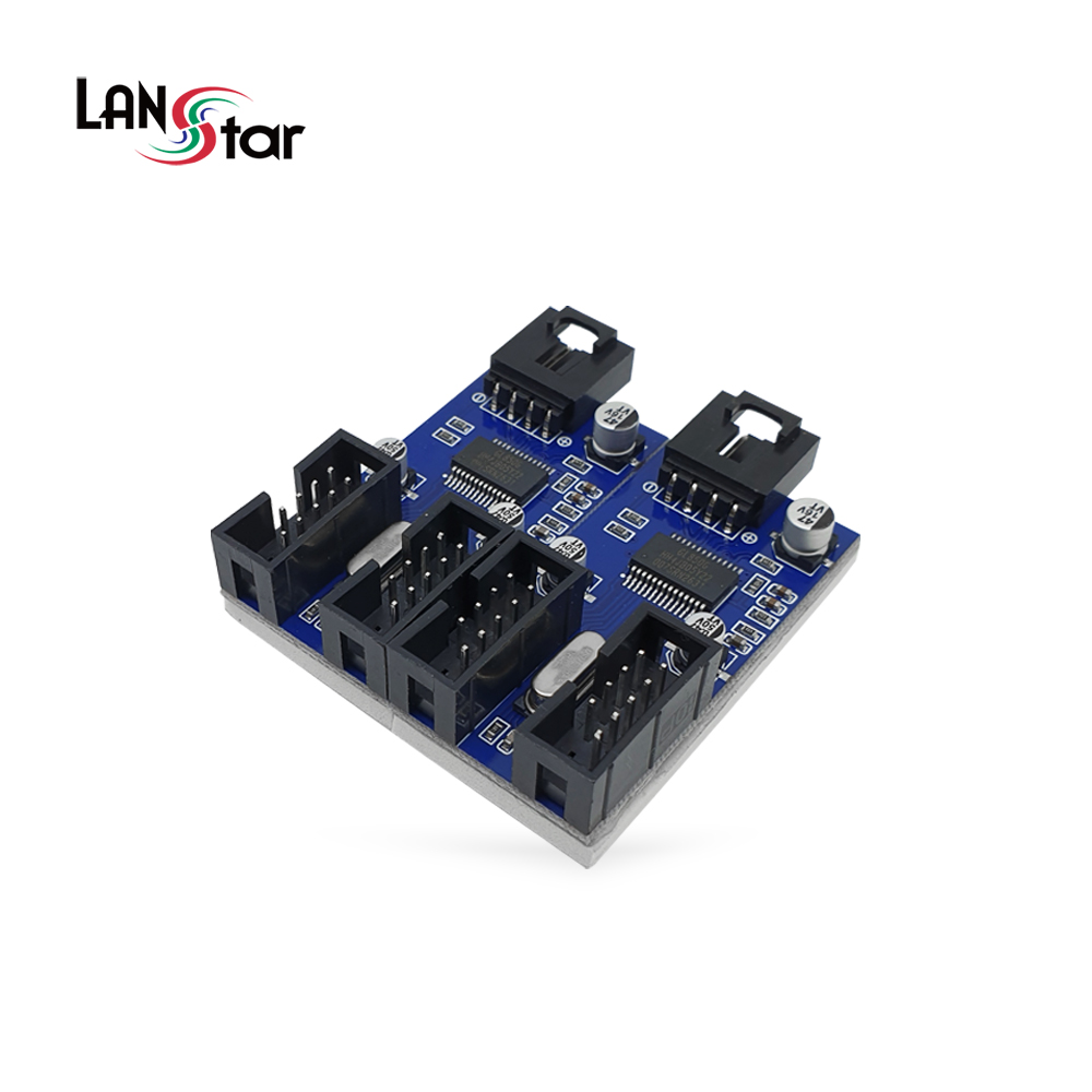 랜스타 LS-US204 USB2.0 헤더 4포트 확장 허브 메인보드 9핀 연결 - 상품 이미지