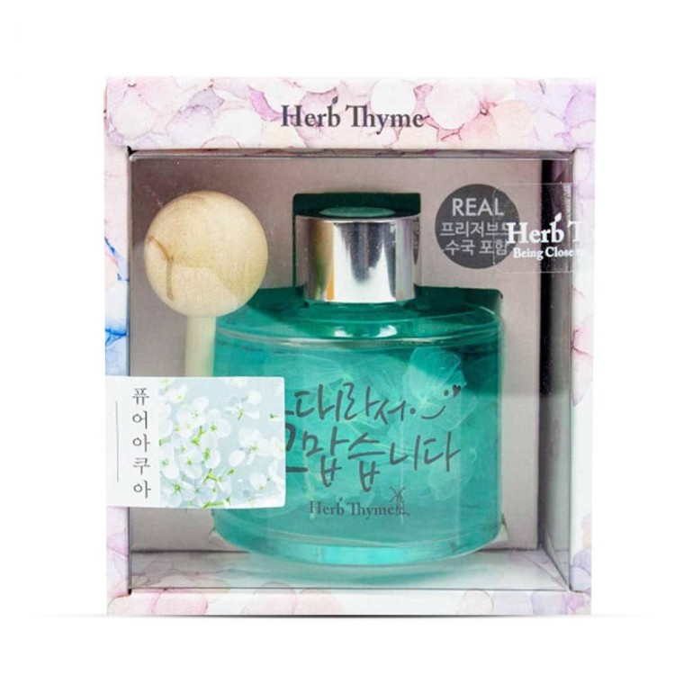 허브타임 플라워 차량용 디퓨저 방향제 퓨어 아쿠아 120ml - 상품 이미지