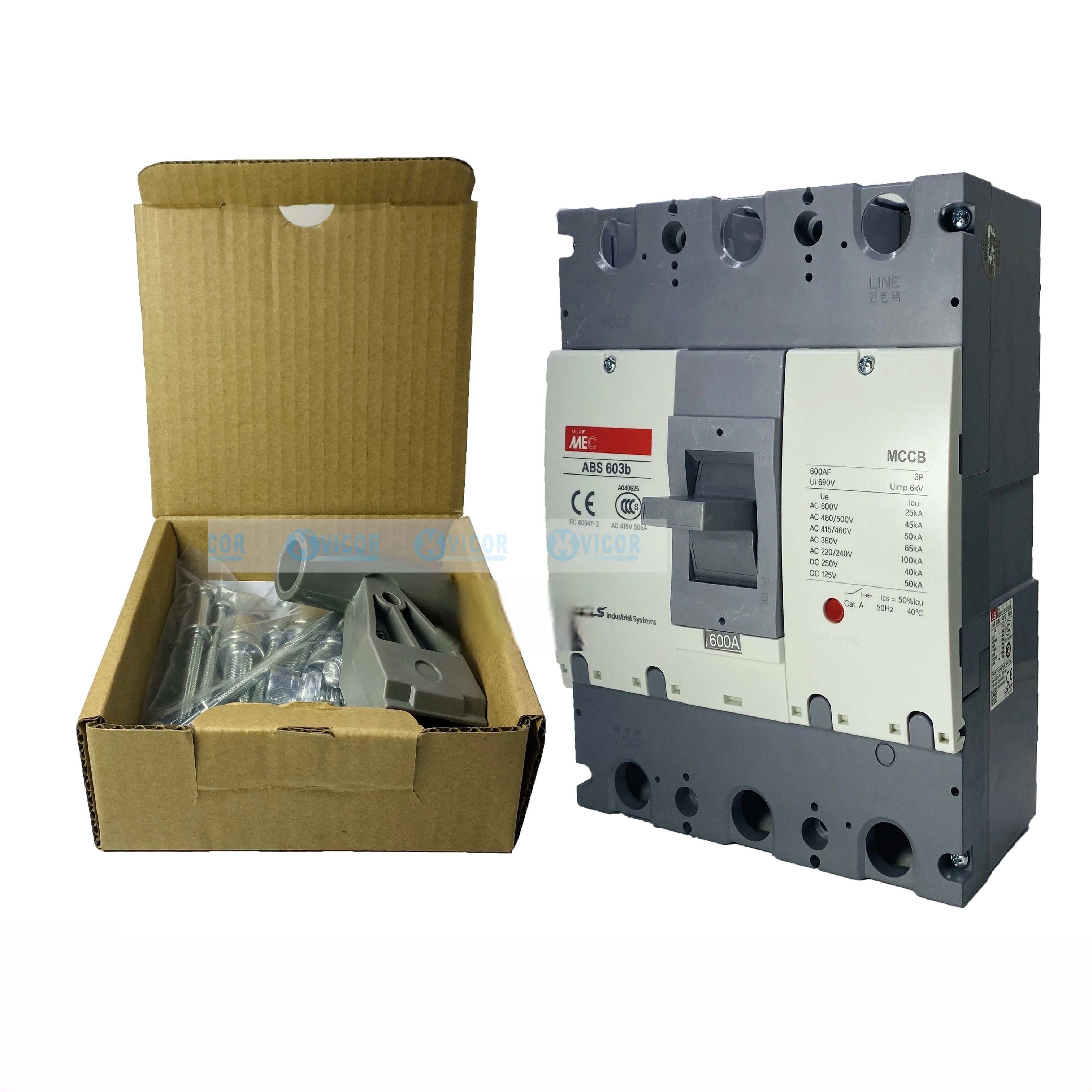 LS전기 MEC ABS-603B 3P 500A 600A MCCB 4P