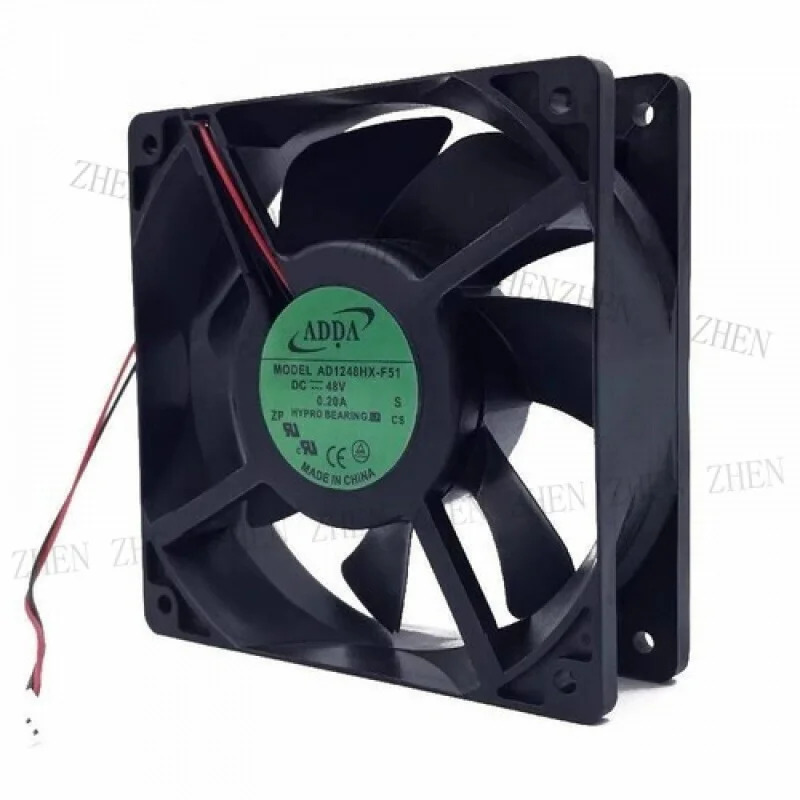 Y AD1248HX-F51 DC48V 0.20A 120x120x38 12CM 2선식 냉각팬
