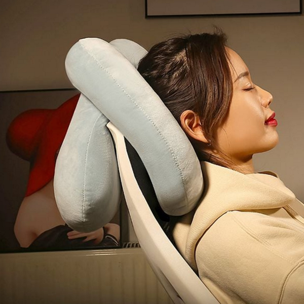 경추 사무실 낮잠 베개 목지지 엎드려 낮잠 베개 통풍 세탁 - 상품 이미지