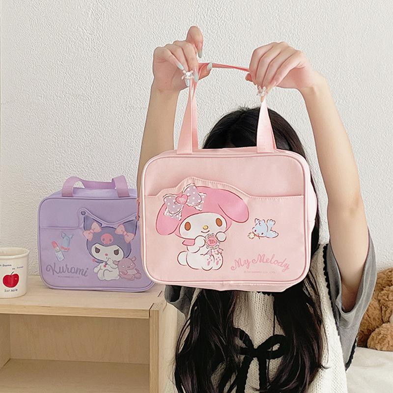 헬로키티 대용량 화장품 파우치 토트백 소품 보관 여행 헬로키티 - 상세 이미지 2