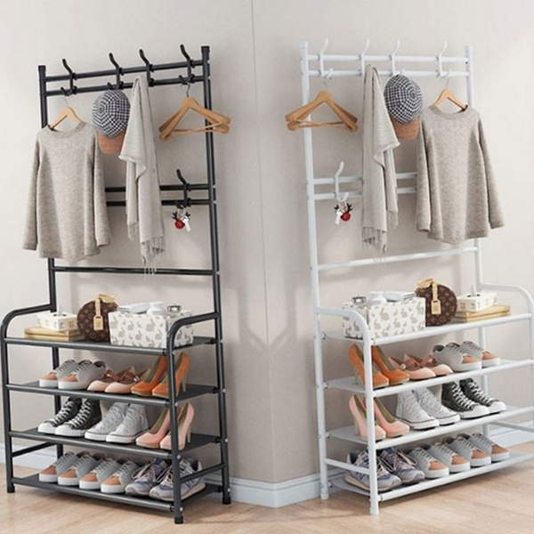 조립식 시스템 행거 가정용 철제 옷걸이 선반 수납 드레스 정리 - 상품 이미지