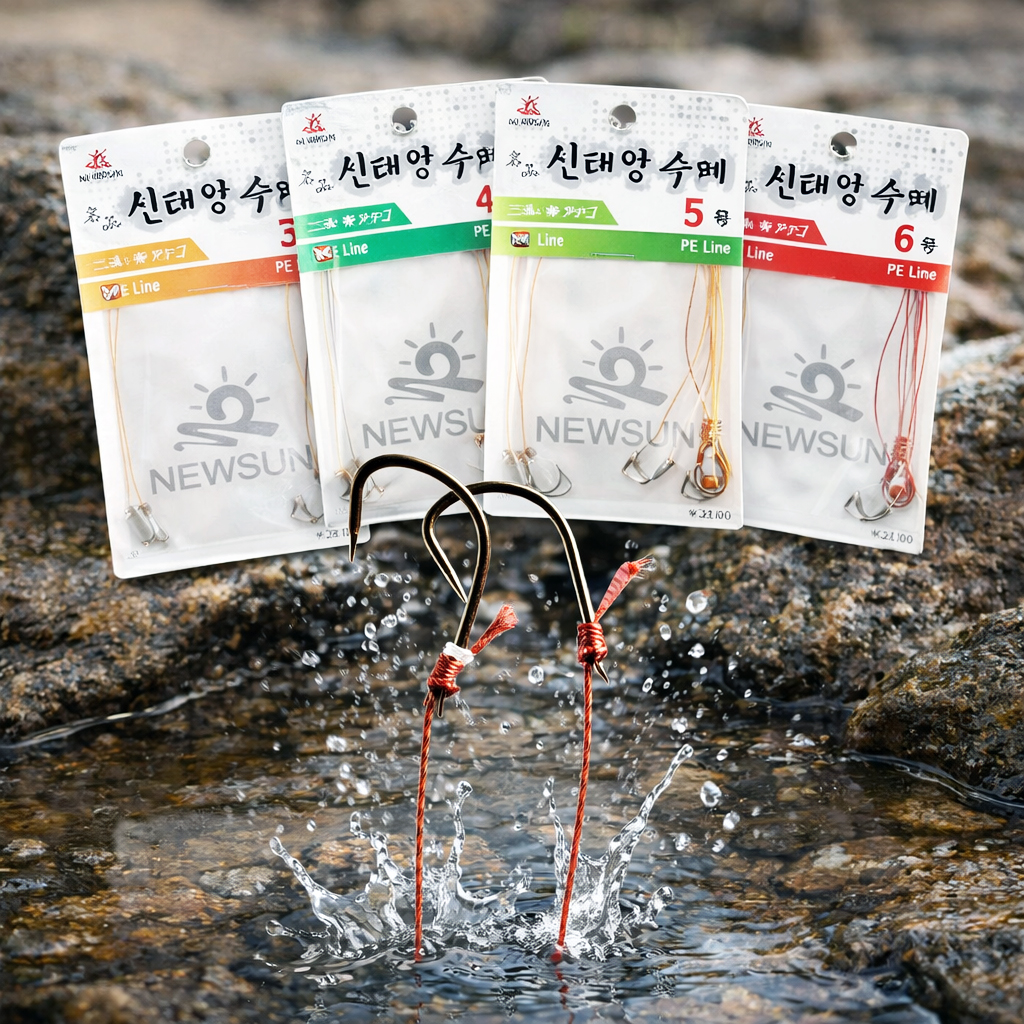 묶음바늘 무미늘 바늘 민물 붕어 향어 무매듭 낚싯 바늘 채비 이미지 1