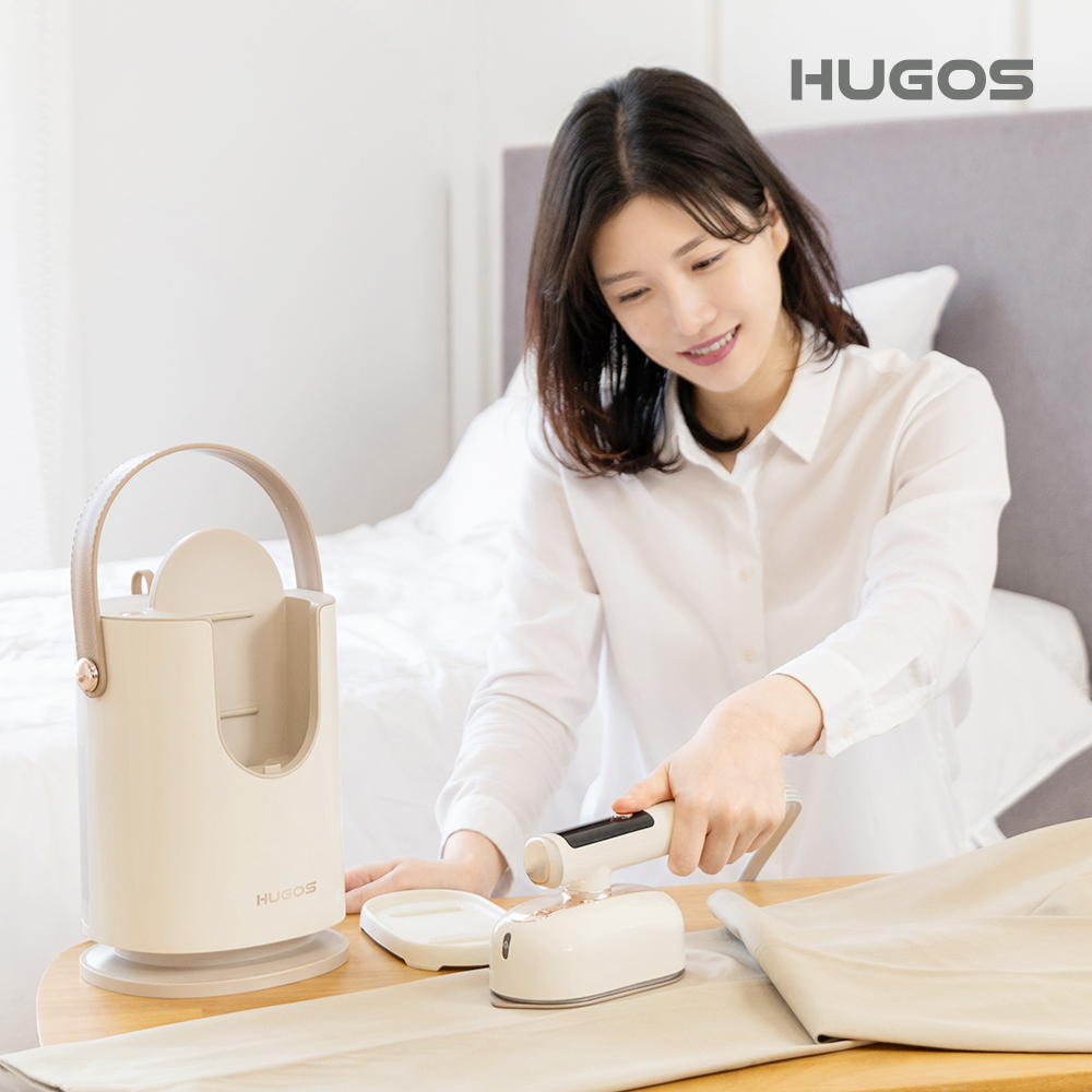 휴고스 핸디형 스팀다리미 걸이식 2in1 건식 습식 살균 구김제거 - 상세 이미지 5