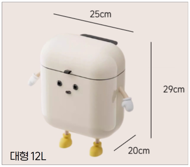 캐릭터 예쁜 미니 벽걸이 휴지통 소형 대형 쓰레기통 주방 씽크대 다용도 주방 가정용 싱크대 - 상세 이미지 2