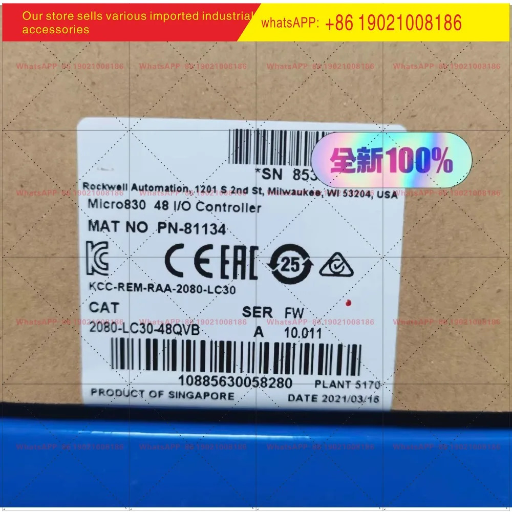2080-LC30-48QVB 자동화 PLC Micro830 새 오리지널