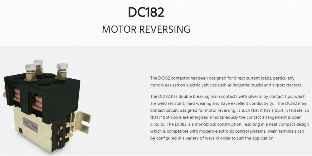 알브라이트 리버싱 컨택터 80V 200A DC182 DC182B-581T 80 볼트 200 암페어 솔레노이드 릴레이 스위치 전기 차량용