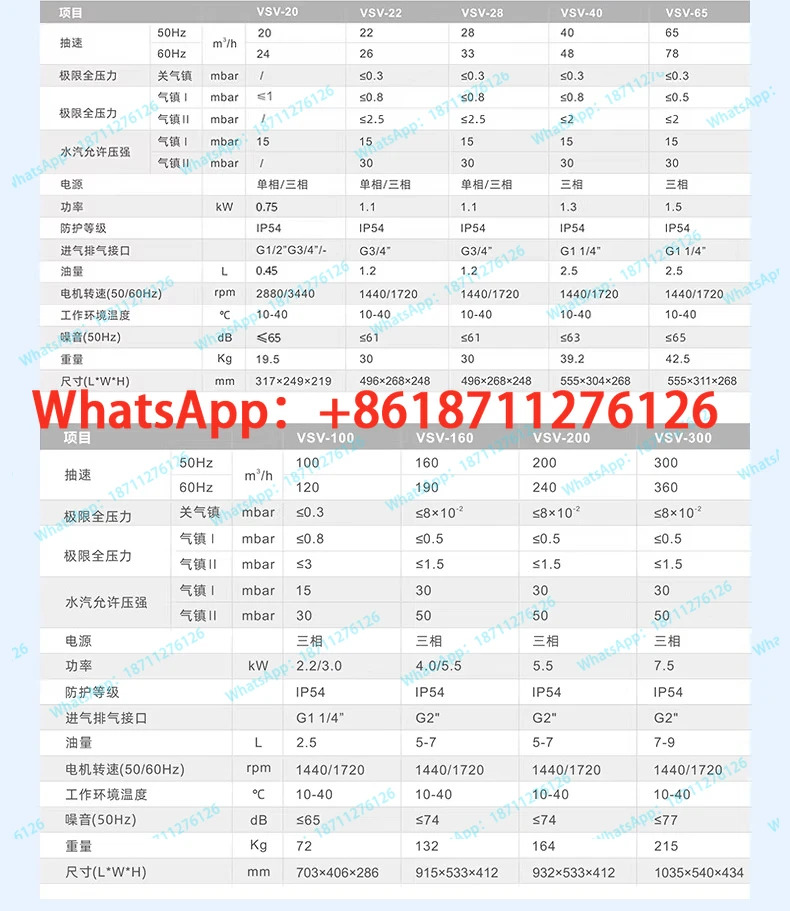 로터리 베진공 펌프 CNC 단일 이스테이지 VSV/VRD 전기식 스테이지