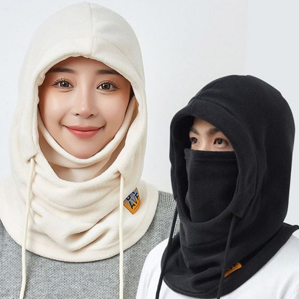 일체형 플리스 후드 워머 바라클라바 플리스 마스크 후드 남녀공용 겨울 - 상품 이미지