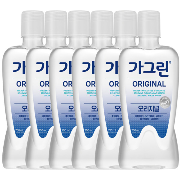 가그린 오리지날 구강청결제 750ml x 6개+100ml - 상품 이미지