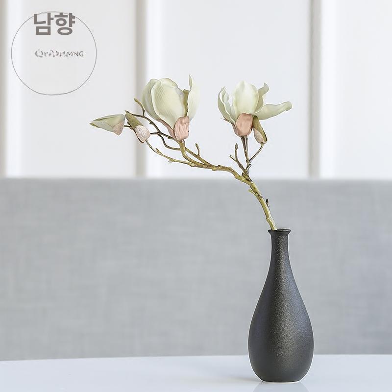 꽃병 블랙화병 인테리어 말린꽃 도자기 플로럴 프리 - 상세 이미지 5