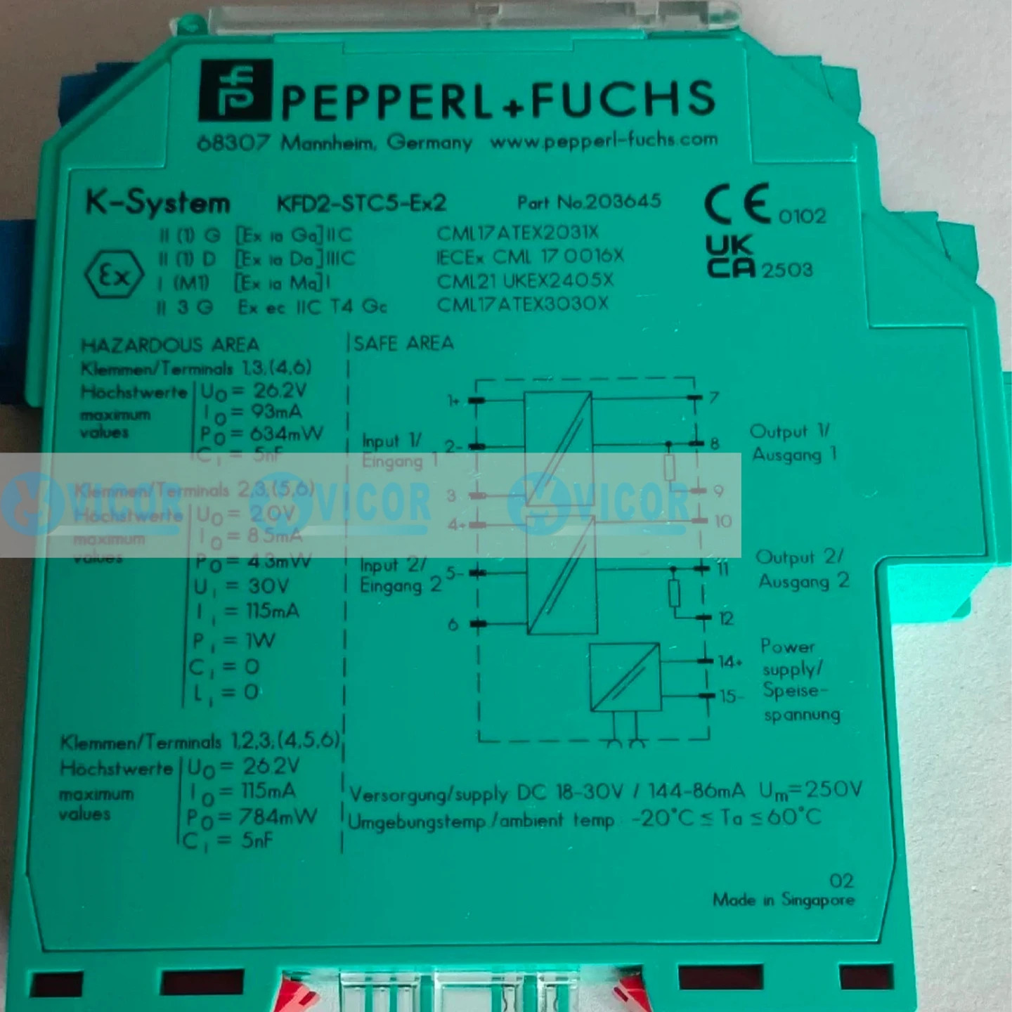페퍼롤푸크스 본질안전장치 KFD2-STC5-EX1 KFD2-STC5-EX2 KFD2-STC5-EX1.2o KFD2-STC5-1