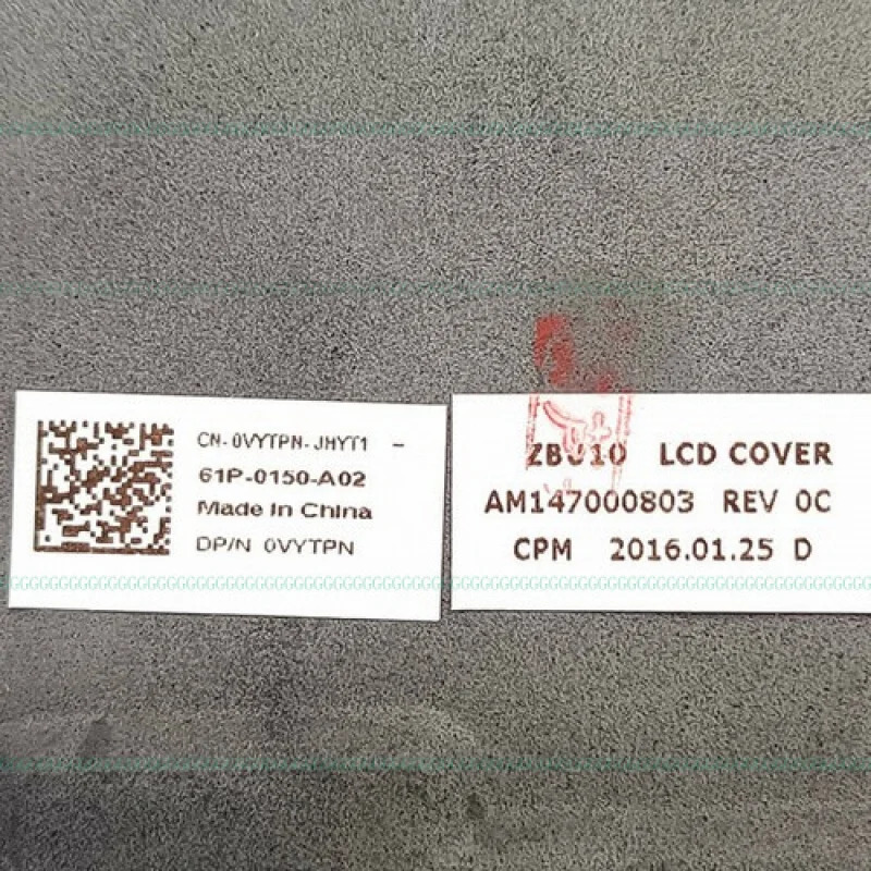 델 래티튜드 7450 E7450DD 쉘 스크린 백 커버 단 0VYTPN