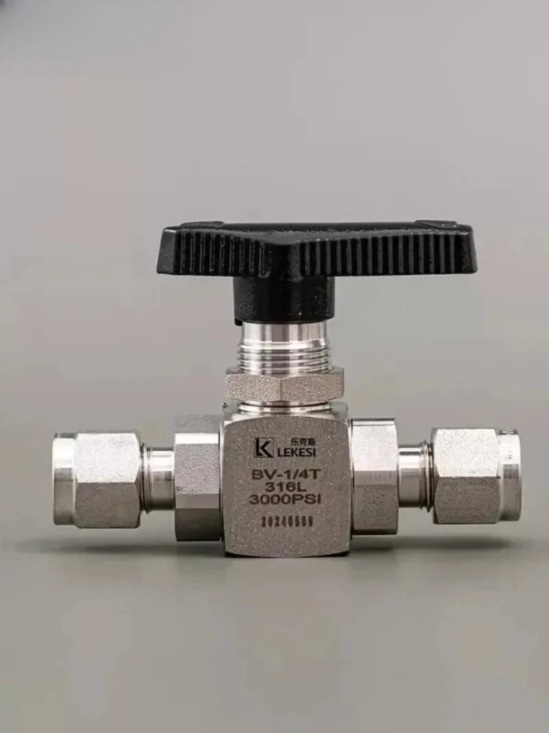 스테인리스 스틸 316L 슬리브 직통 볼 밸브 양방향 글로브 터미널 스위칭 3000PSI