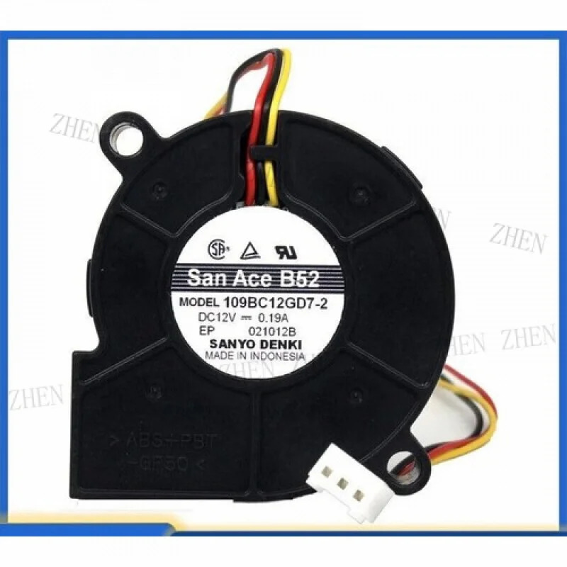 Y 1109BC12GD7-2 DC12V 0.19A 50x50x15mm 3핀 터보 블로워 팬