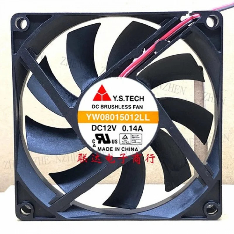 Y YW08015012LL DC12V 0.14A 8015 8CM 2선식 냉각팬기능
