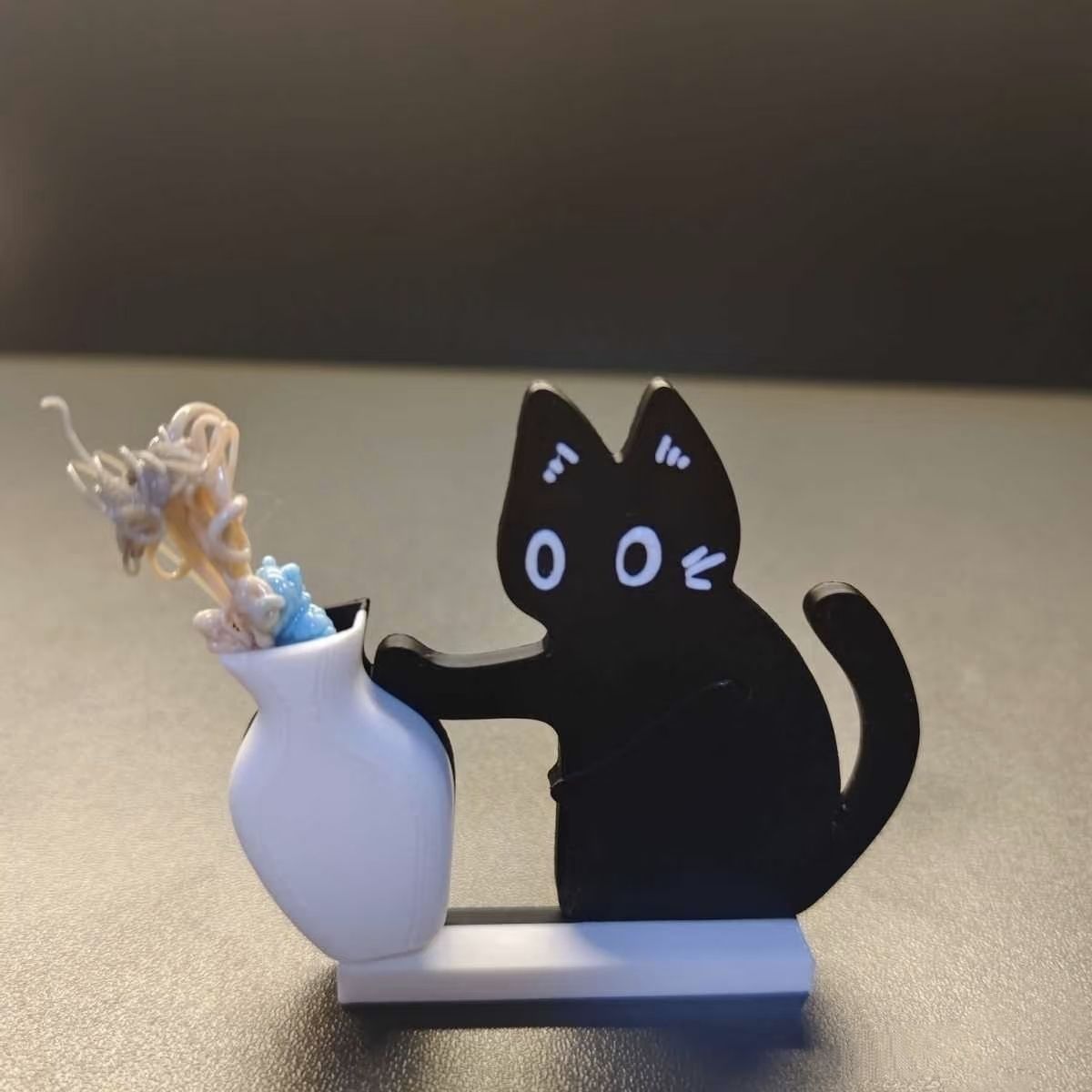 고양이 수염 보관 수집 화분 행운의 수염 소장 꽂이 통 수납함 보관함 거치대 자석형 홈데코 - 상세 이미지 2