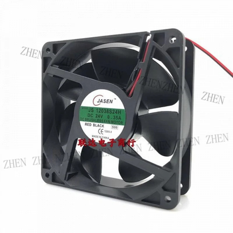 Y JS12038S24H 12038 DC24V 0.3A 12CM 2선식 냉각팬
