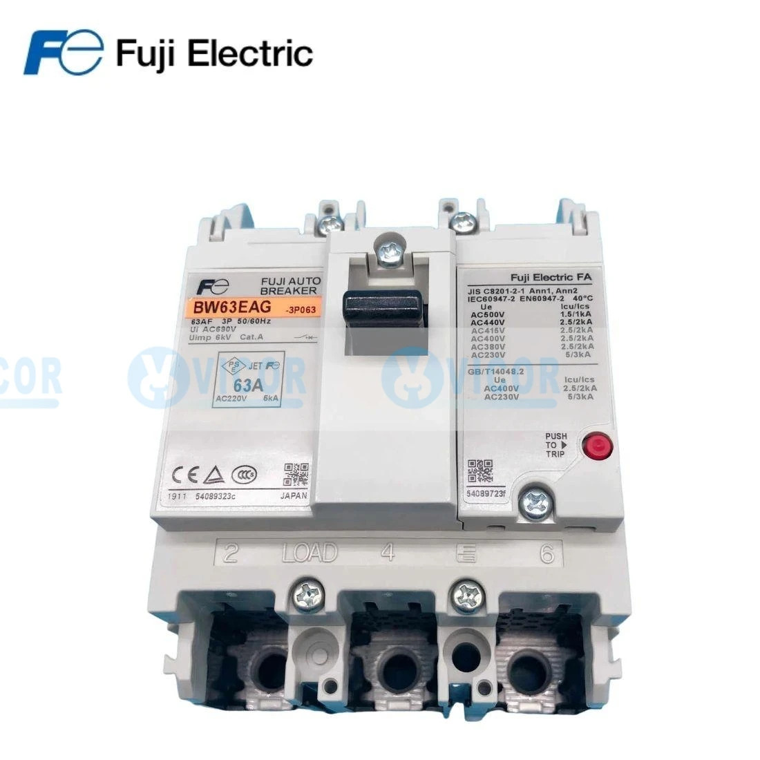 BW50EAG/BW50AAG-3P32A/3P40A/3P50A/3P20A BW63EAG-3P63A BW100EAG-3P75A/3P100A/3P63A BW125JAGC-3P75A/3