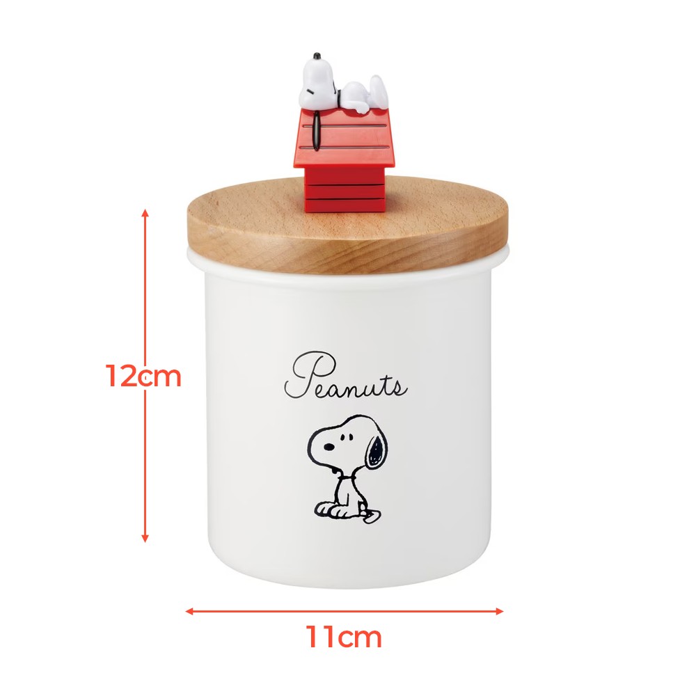 스누피 법랑 캐니스터 750ml 뚜껑 캐릭터 굿즈 선물 - 상세 이미지 3
